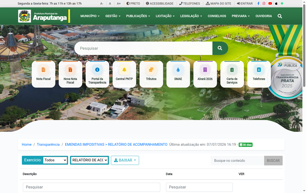 Screenshot de RELATÓRIO DE ACOMPANHAMENTO