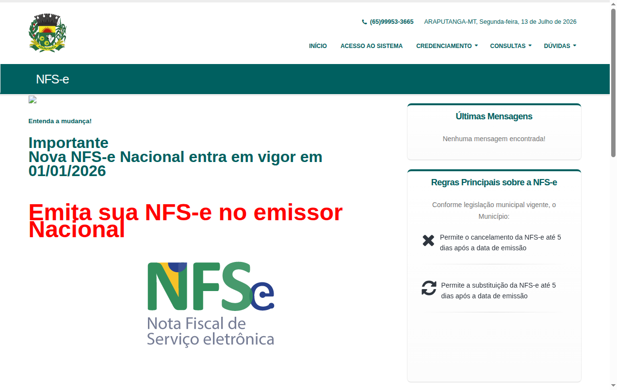 Screenshot de Disponibilidade
