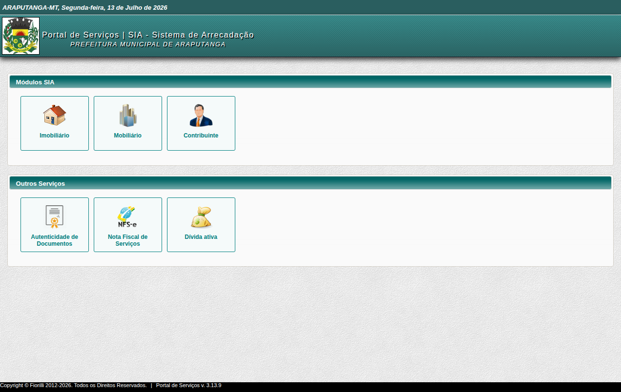 Screenshot de Disponibilidade