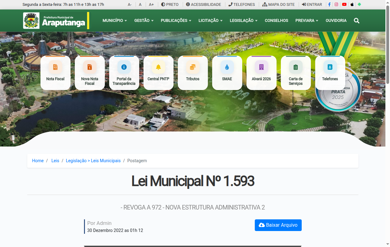 Screenshot de Disponibilidade