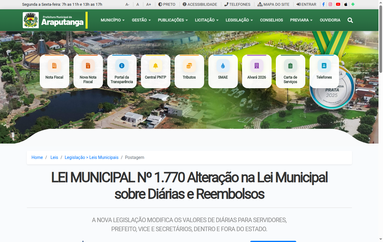 Screenshot de Disponibilidade