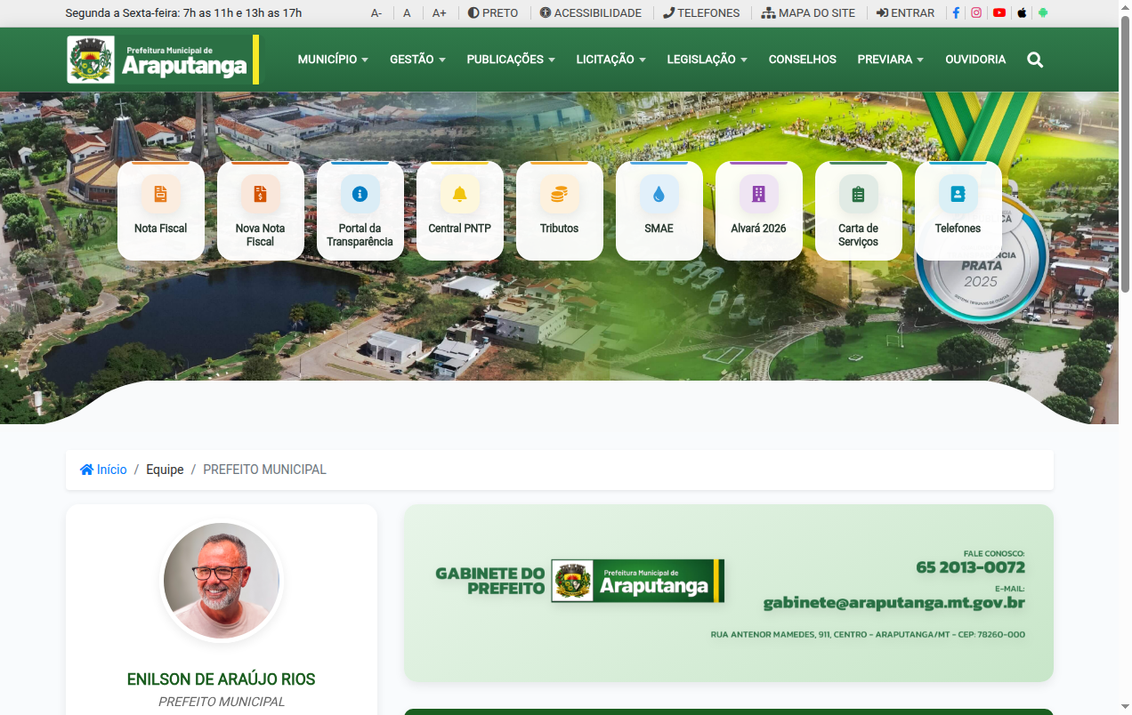 Screenshot de Disponibilidade