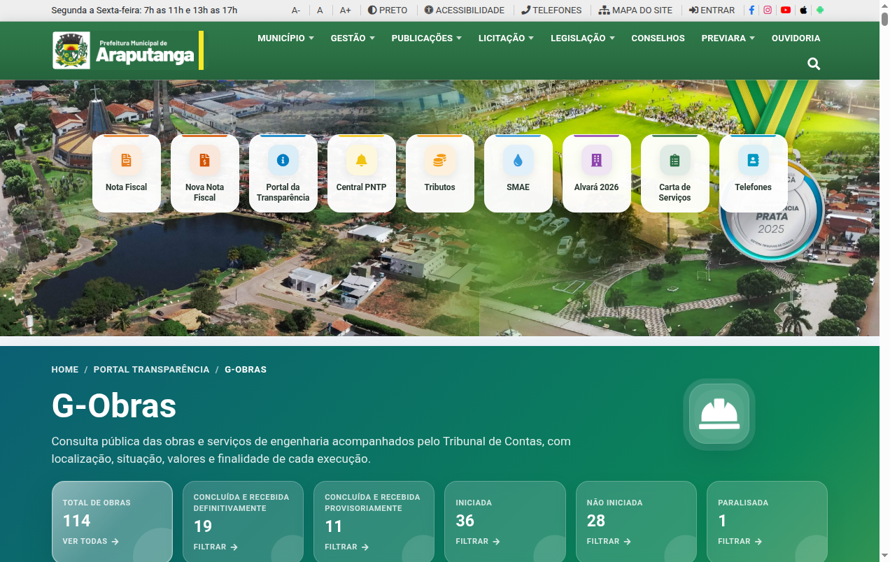 Screenshot de Disponibilidade