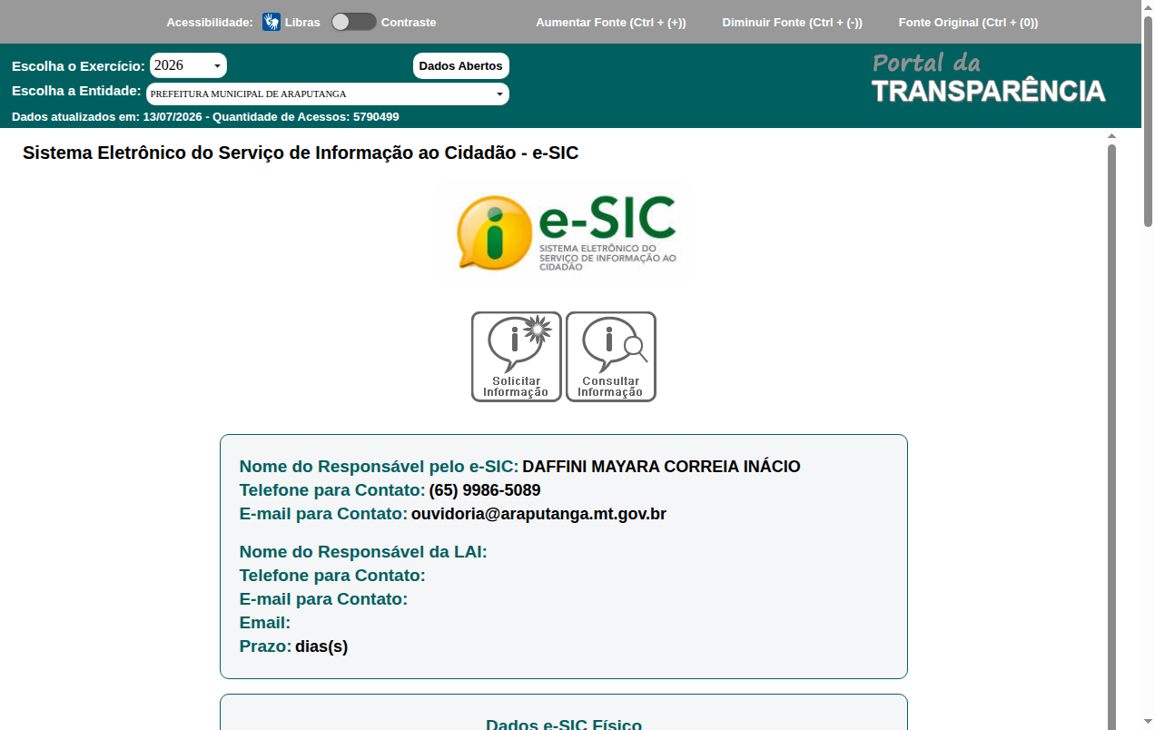 Screenshot de Disponibilidade