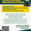 Leilão nº 001/2026 — Bens Móveis, 31 de agosto