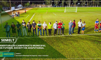 Abertura do Campeonato Municipal de Futebol Society de Araputanga.