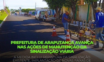 A Prefeitura de Araputanga avança nas ações de manutenção e implementação da sinalização de trânsito nas vias da cidade.
