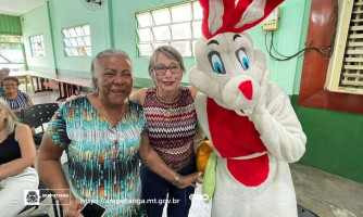 Assistência Social comemora Páscoa com café da manhã especial para idosos de Araputanga.