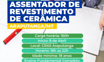 CURSO DE ASSENTADOR DE CERÂMICA