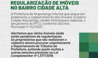 REGULARIZAÇÃO DE IMÓVEIS NO BAIRRO CIDADE ALTA