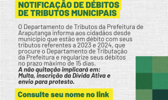 NOTIFICAÇÃO DE DÉBITOS TRIBUTÁRIOS