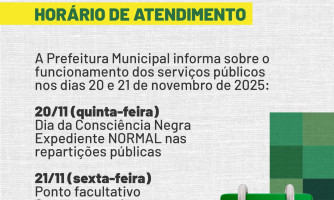 HORÁRIO DE ATENDIMENTO