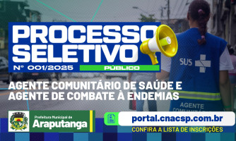PROCESSO SELETIVO PÚBLICO 01/2025 - ACS E ACE