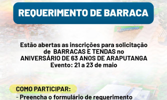 REQUERIMENTO DE BARRACAS
