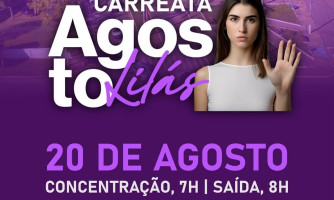 Carreata do Agosto Lilás: Araputanga Unida Contra a Violência à Mulher