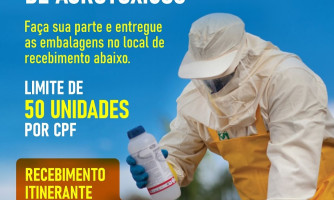 Recebimento Itinerante de Embalagens Vazias de Agrotóxicos em Araputanga: Participe e Faça o Descarte Correto!