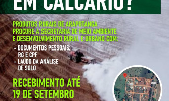 Solicitação de Calcário Aberta para Produtores Rurais de Araputanga