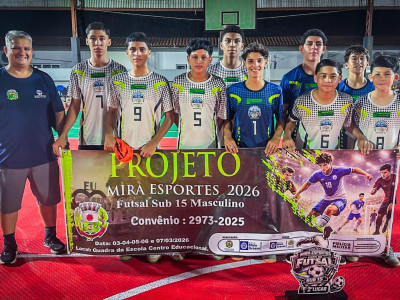 FUTSAL SUB 15 CONQUISTA 2º LUGAR EM COMPETIÇÃO
