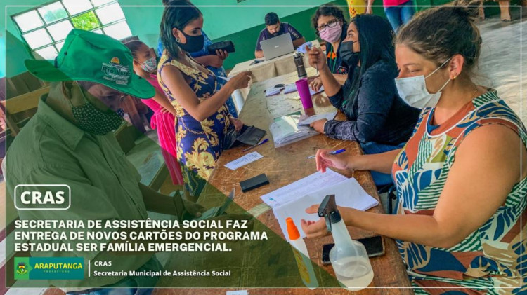  Secretaria de Assistência Social faz entrega de novos cartões do programa Estadual Ser Família Emergencial.