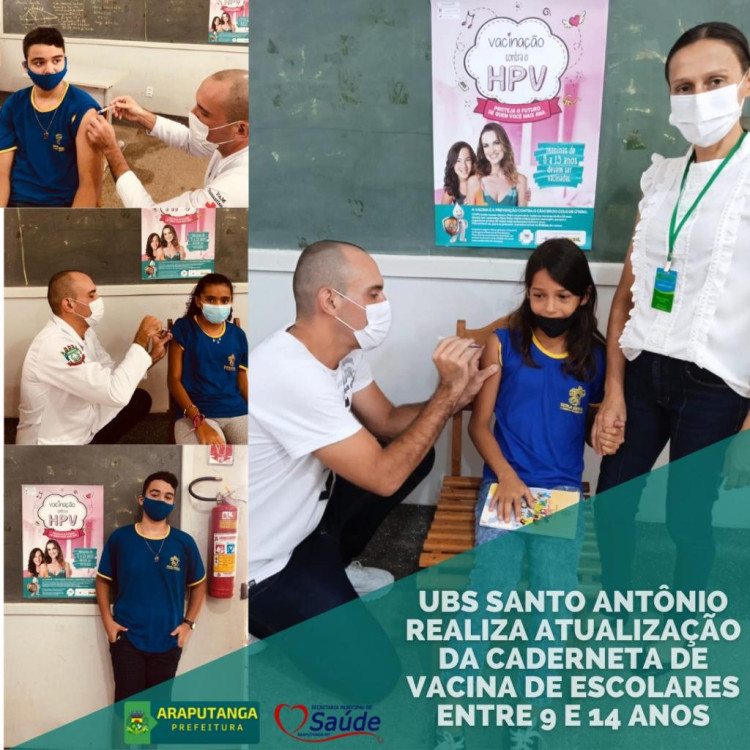 UBS Santo Antônio resliza atualização da Caderneta de Vacina em escolares