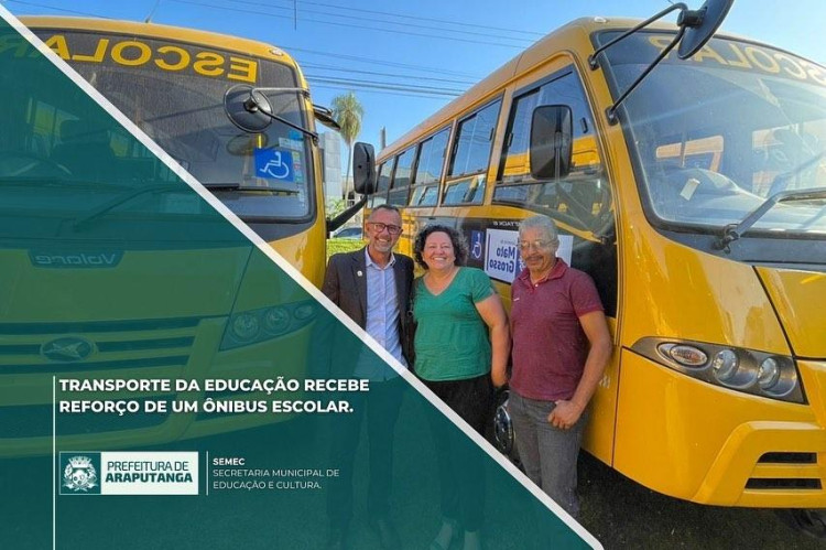 Educação do Município de Araputanga recebe reforço de um Ônibus ESCOLAR.