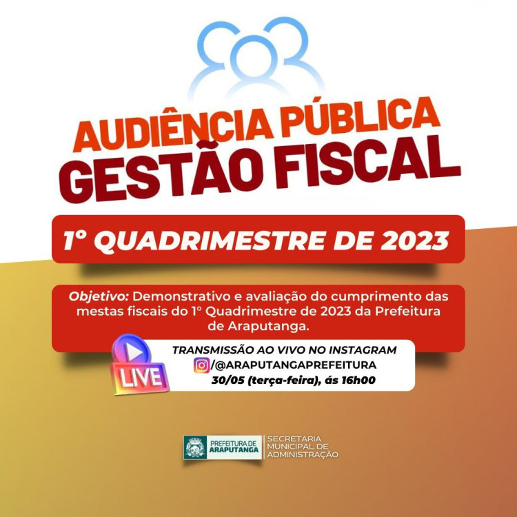 audiência pública das metas fiscais do 1° quadrimestre de 2023.