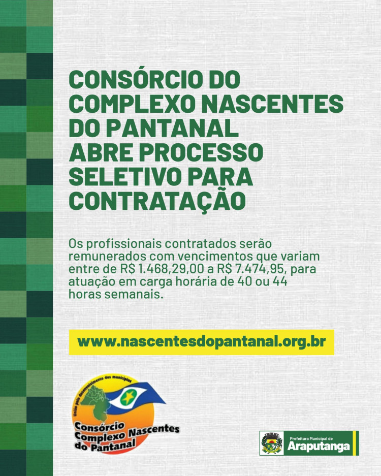 SELETIVO CONSÓRCIO COMPLEXO NASCENTES DO PANTANAL