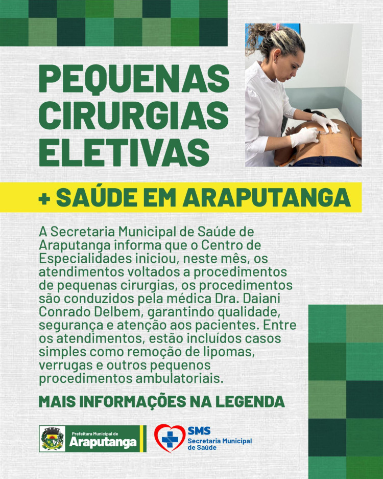 CIRURGIA ELETIVA EM ARAPUTANGA
