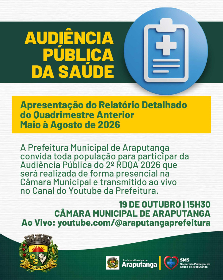 AUDIÊNCIA PÚBLICA DA SAÚDE | 2º RDQA 2026