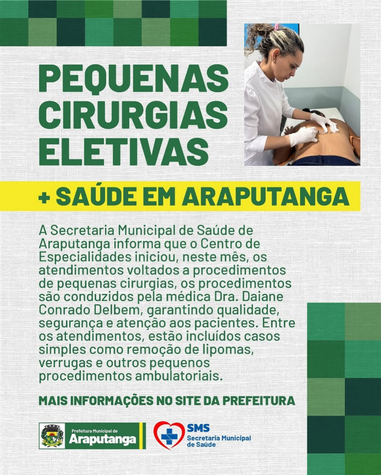 Atendimentos de Pequenas Cirurgias Agora Disponíveis no Centro de Especialidades de Araputanga