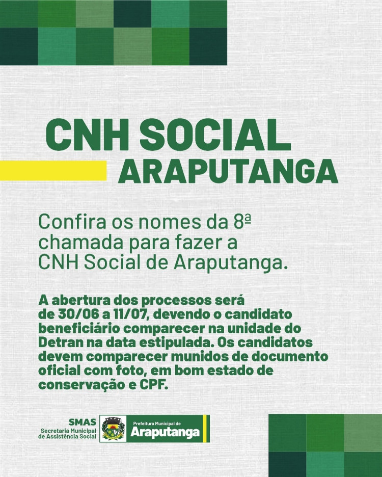 Confira a 8ª Chamada da CNH Social: Lista de Beneficiários Disponível!