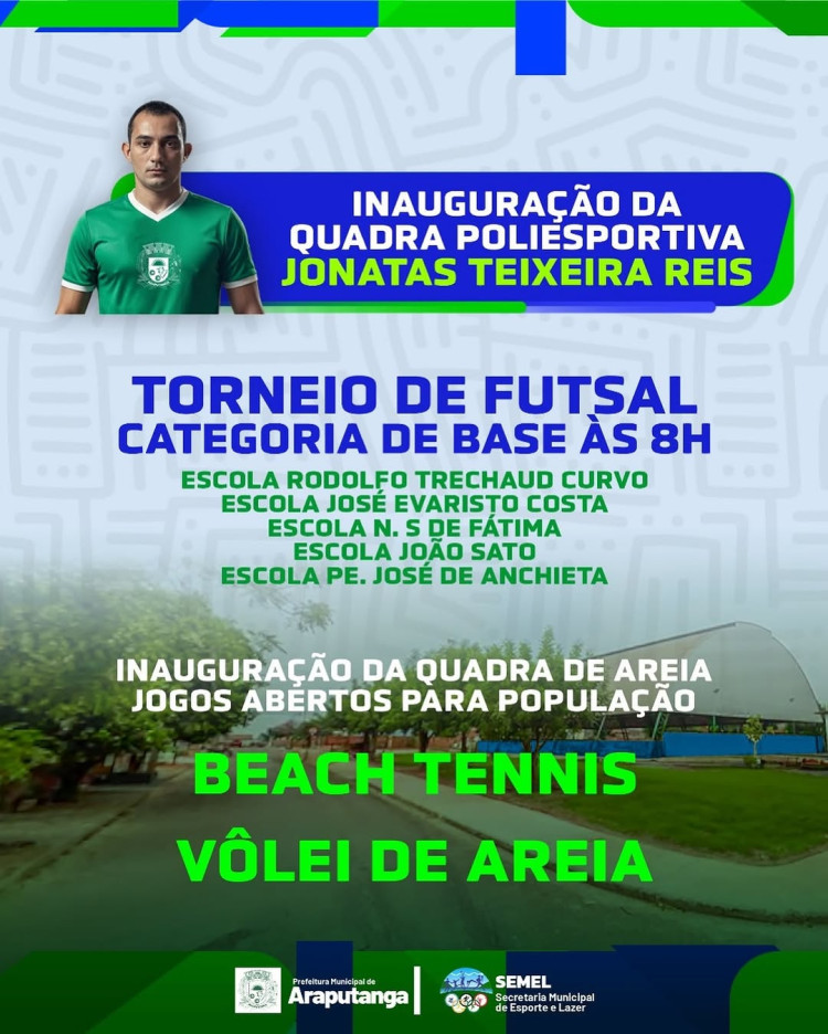Inauguração da Quadra Poliesportiva Jonatas Teixeira Reis no Bairro Cidade Alta — 01/11