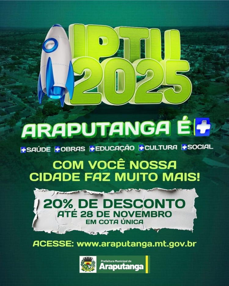 IPTU 2025 — 20% de desconto para pagamento à vista até 28/11