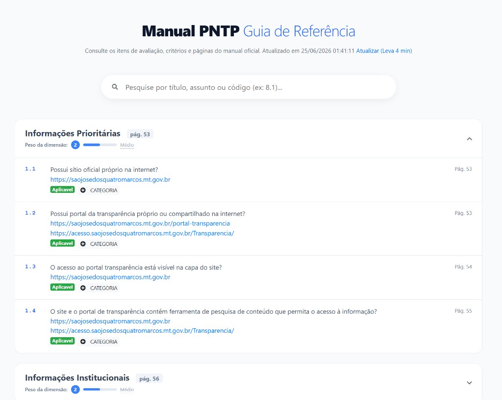 Screenshot de Relatório PNTP