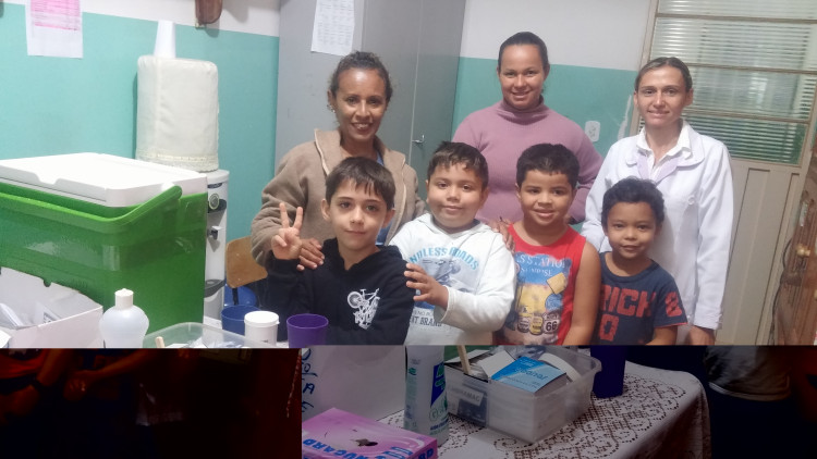 Ação realizada na Escola Municipal Rodolfo Trechaud Curvo