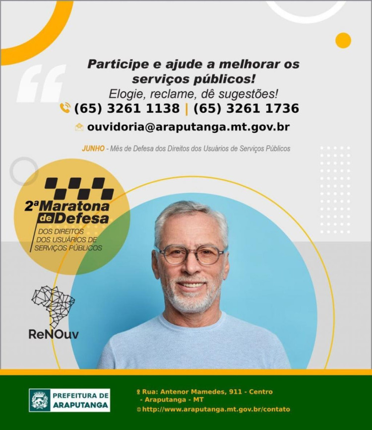 PARTICIPE AJUDE A MELHORAR OS SERVIÇOS PÚBLICOS