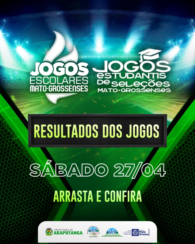 RESULTADOS DOS JOGOS DIA 01