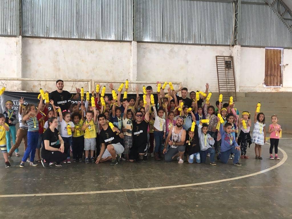 Jogos cooperativas realizados pelos alunos da Escola Municipal Alda